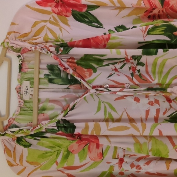 Style&co Boho Tiered Peasant Floral print Oversized Loose Fit blouse XL - Picture 2 of 10